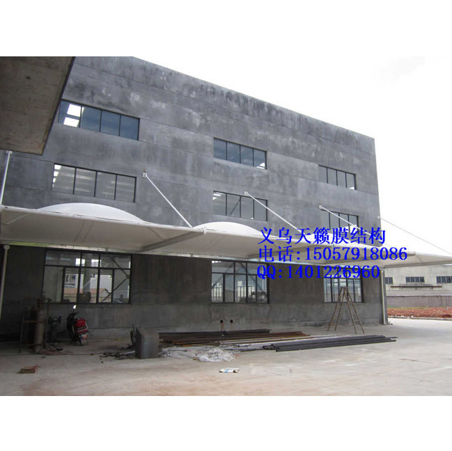 浙江衢州尤尼威机械有限公司雨棚 膜结构雨棚 膜结构门头项目完工